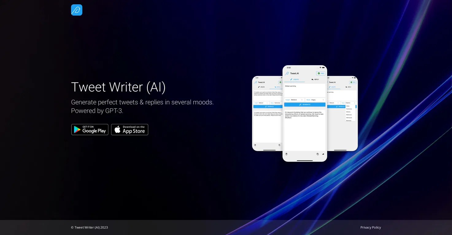 AI Tweet Writer screenshot
