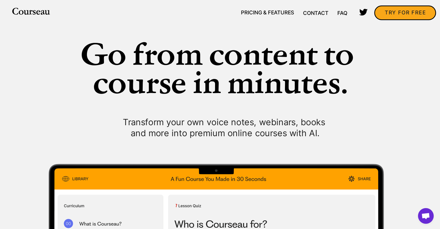 Courseau screenshot