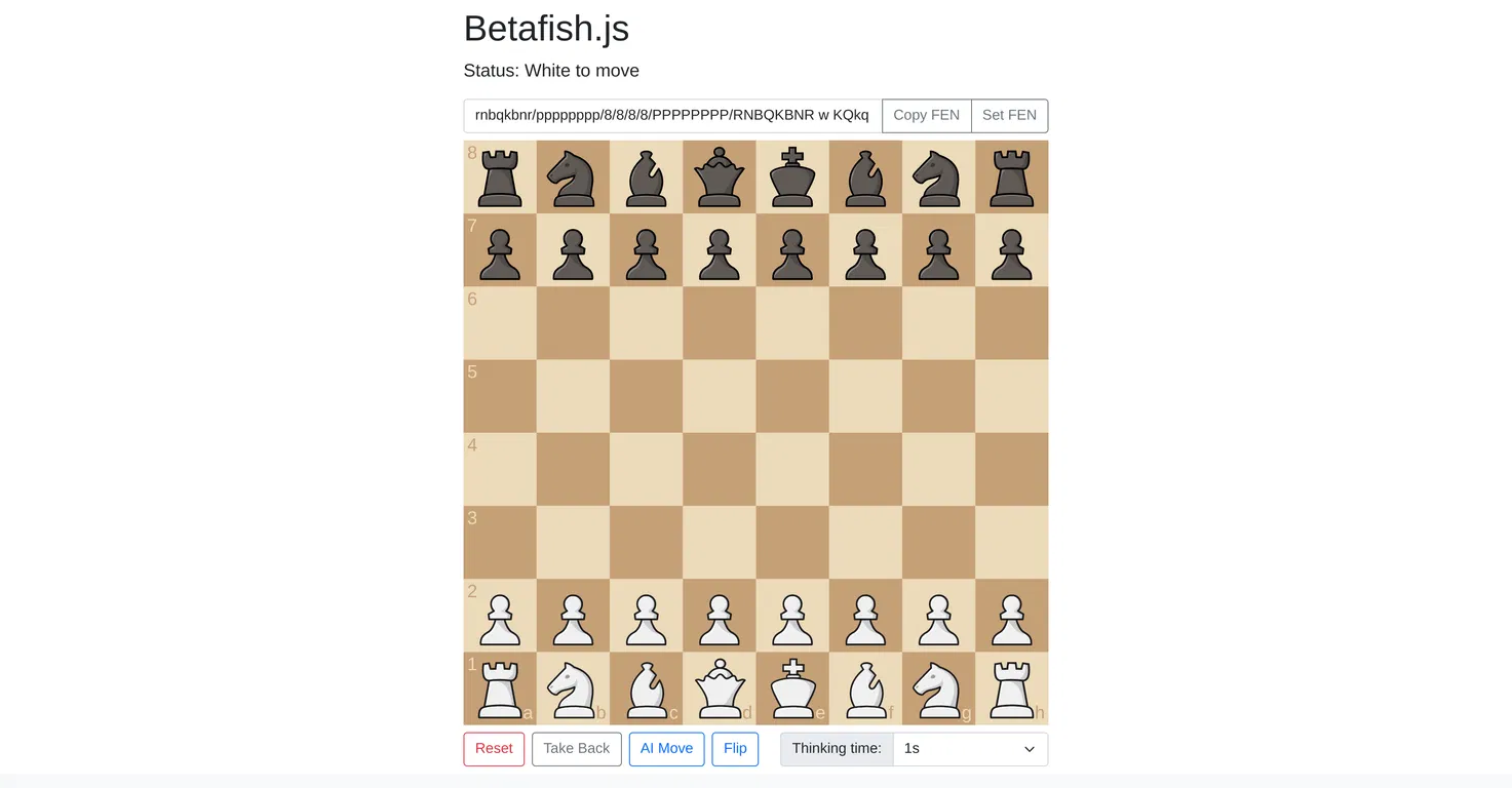 Betafish.js | Chess AI screenshot