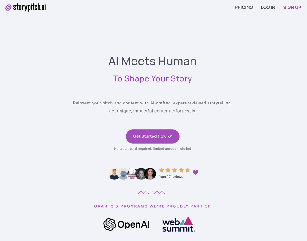 Storypitch.ai screenshot