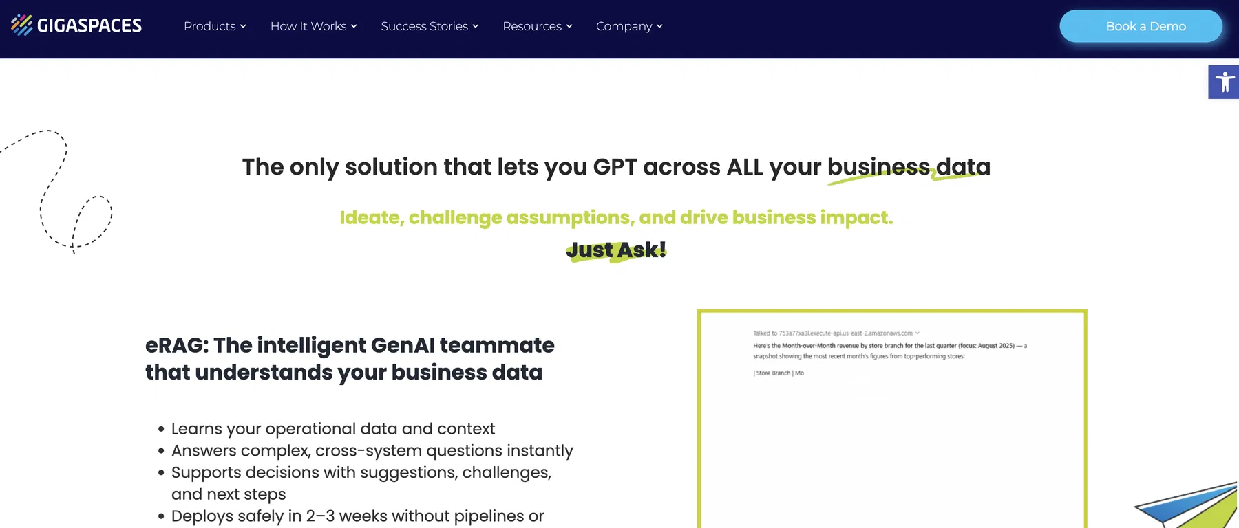 GigaSpaces eRAG GenAI screenshot