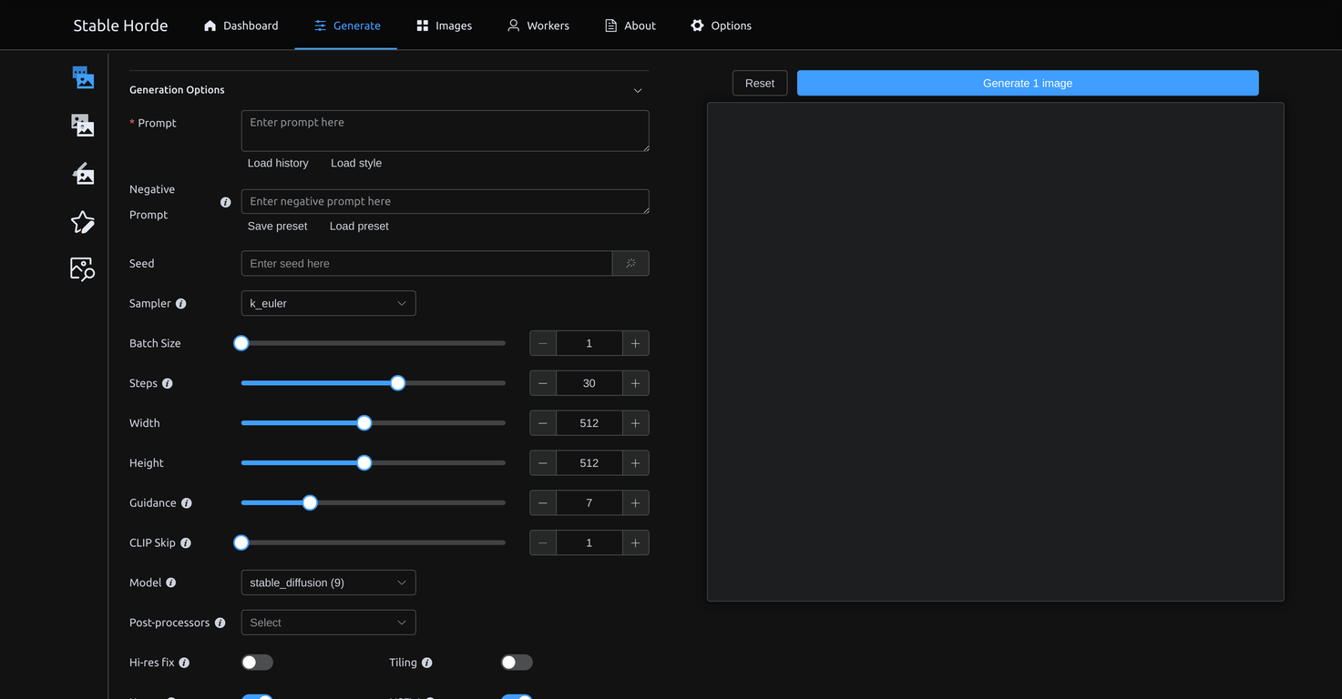Stable UI screenshot