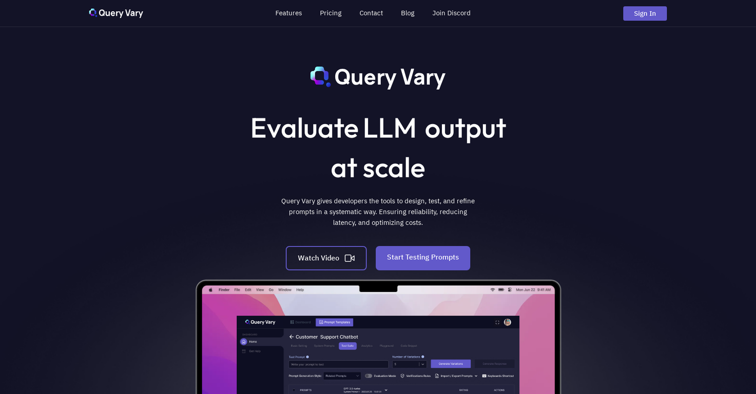 Query Vary screenshot