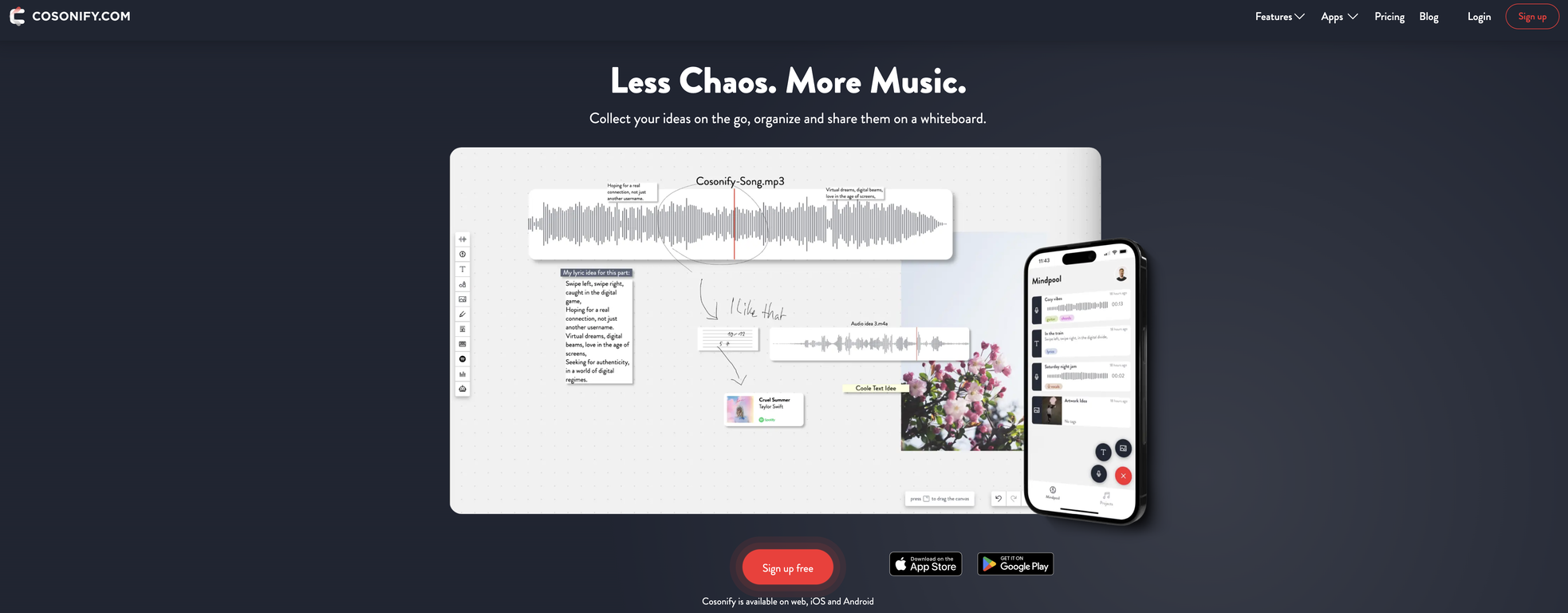Cosonify screenshot
