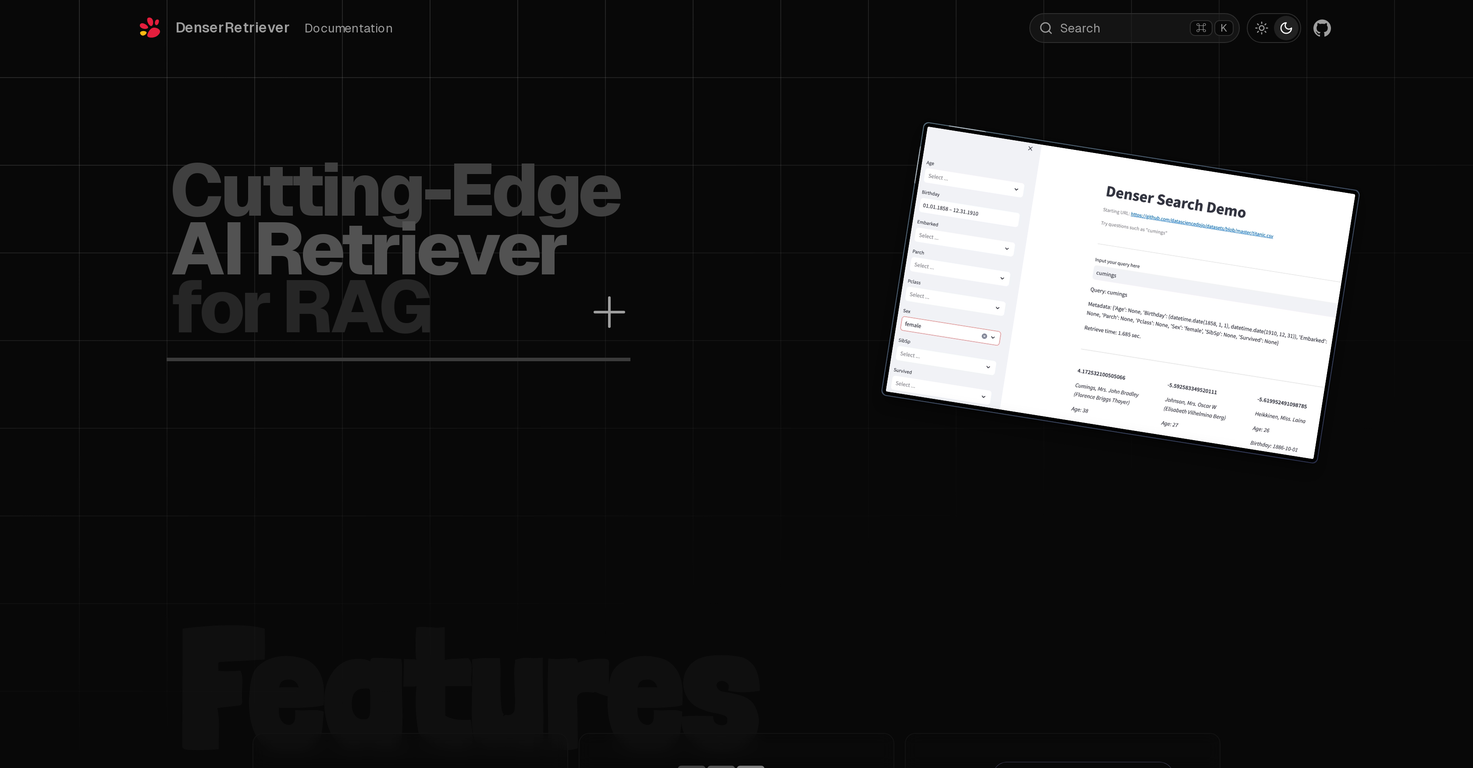 DenserRetriever screenshot