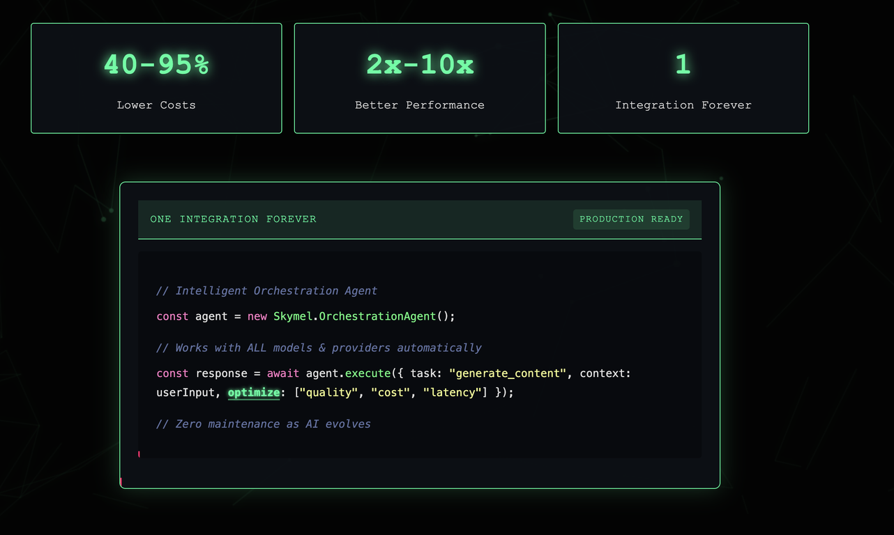 Skymel OA (Orchestration Agent) screenshot