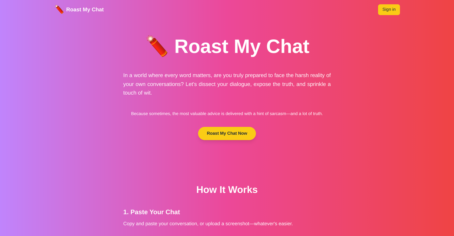 Roast My Chat screenshot