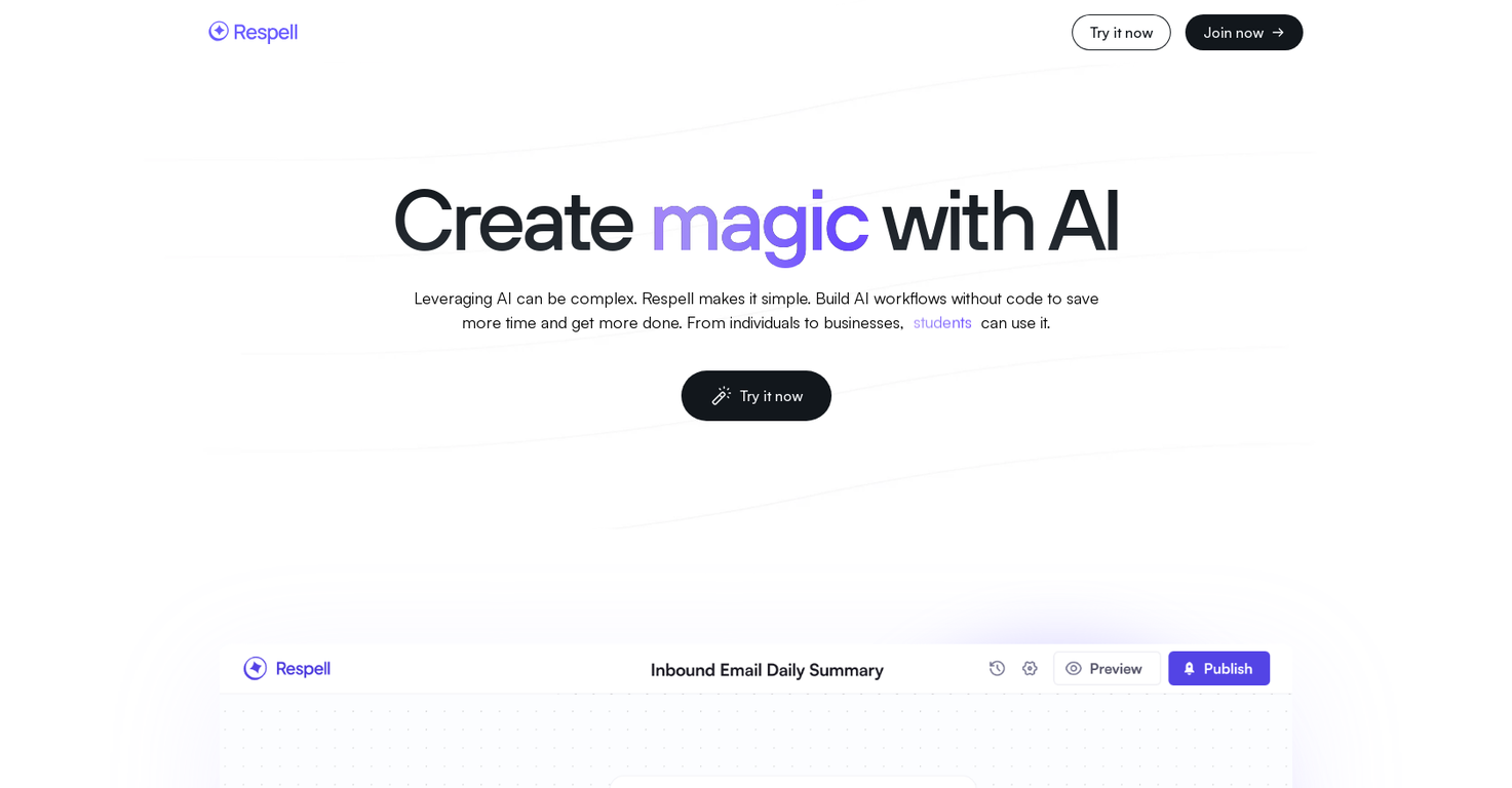 Respell screenshot