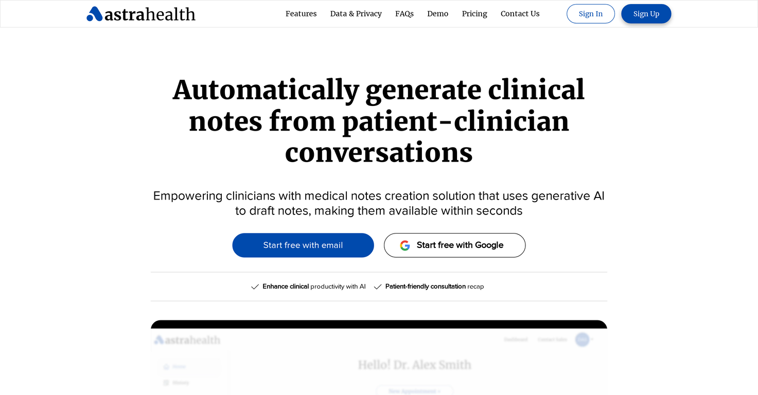 Astra Health screenshot