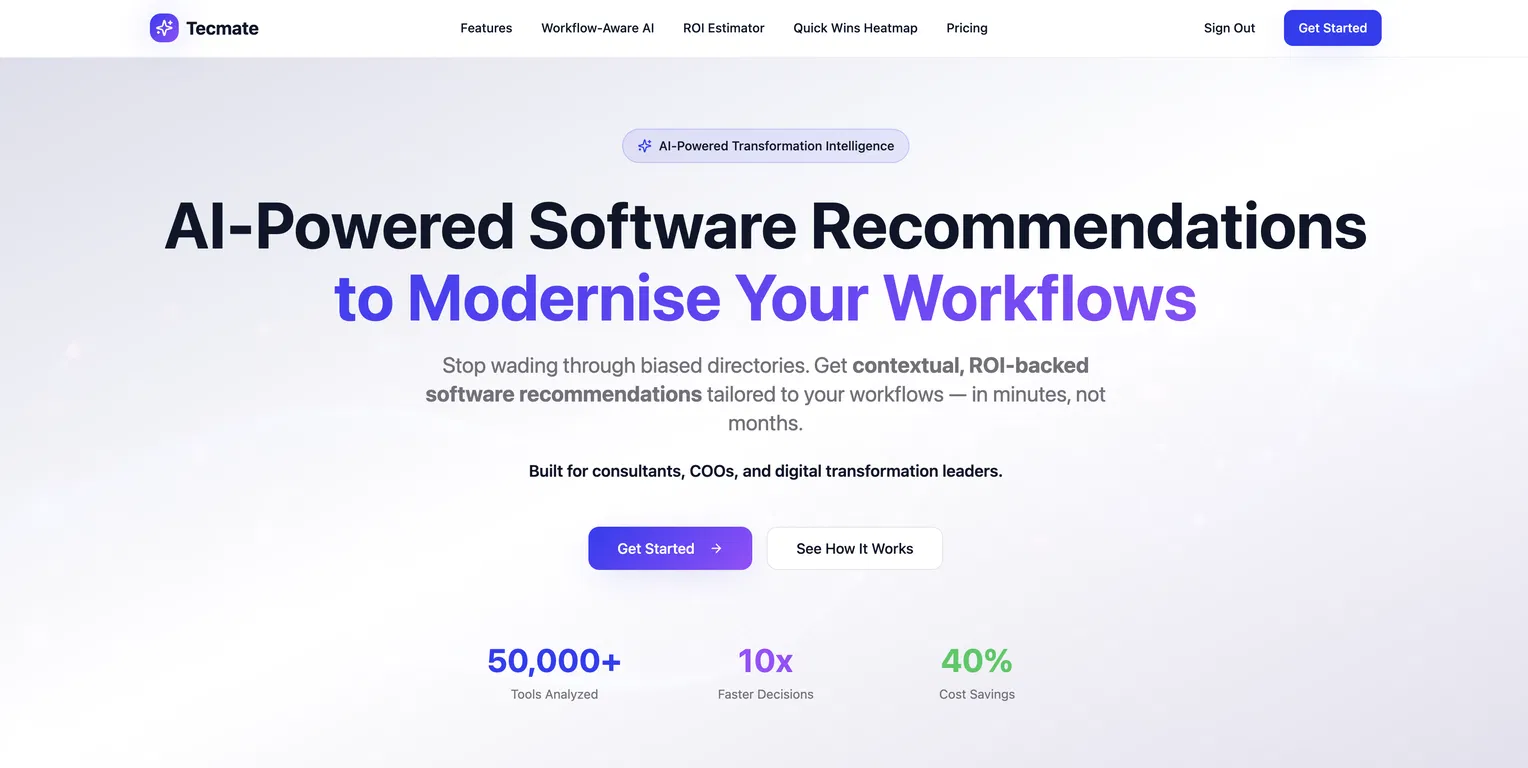 Tecmate screenshot