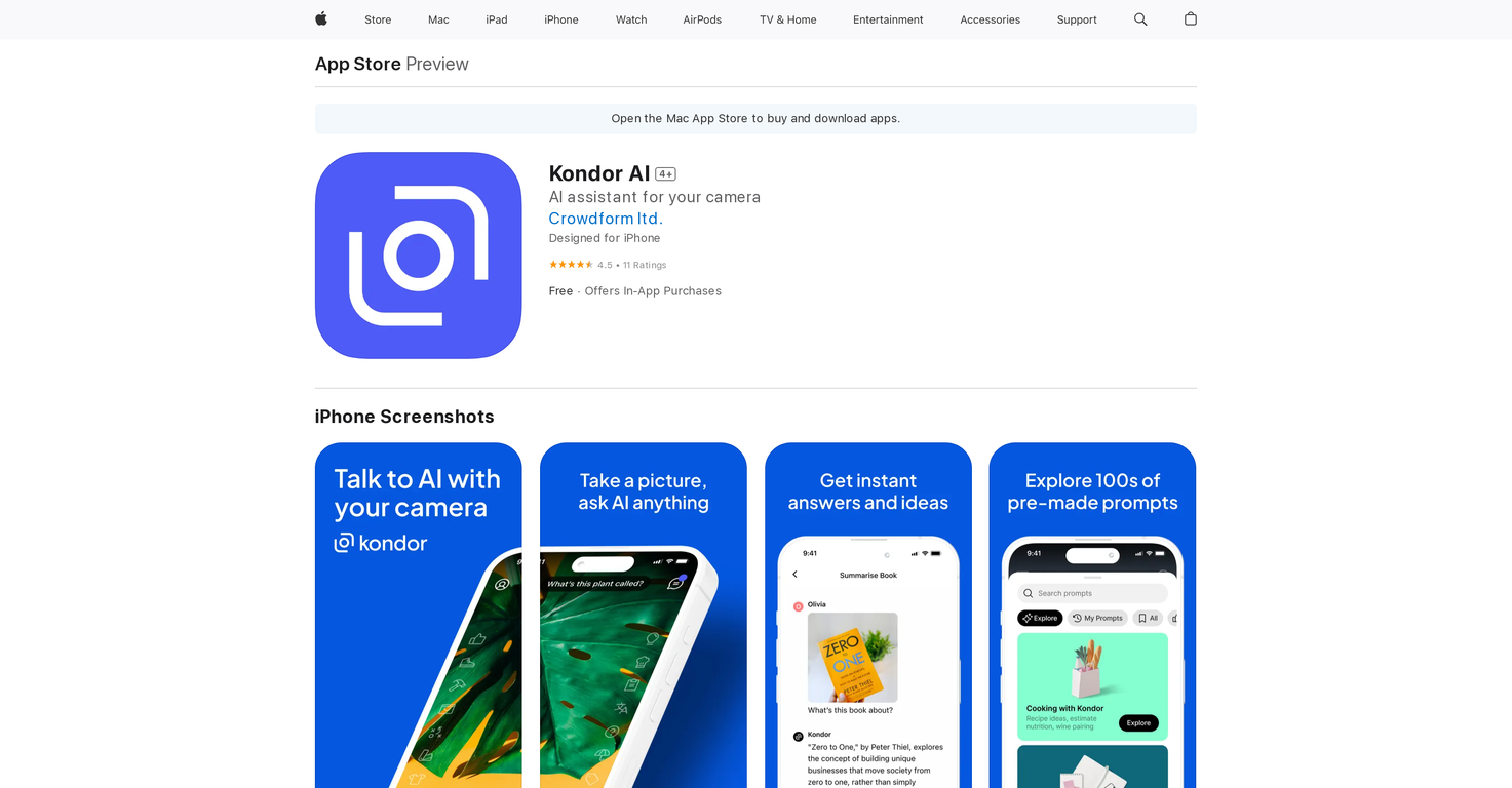 Kondor AI screenshot