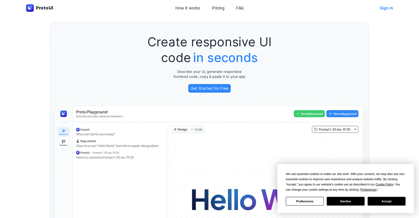 ProtoUI screenshot