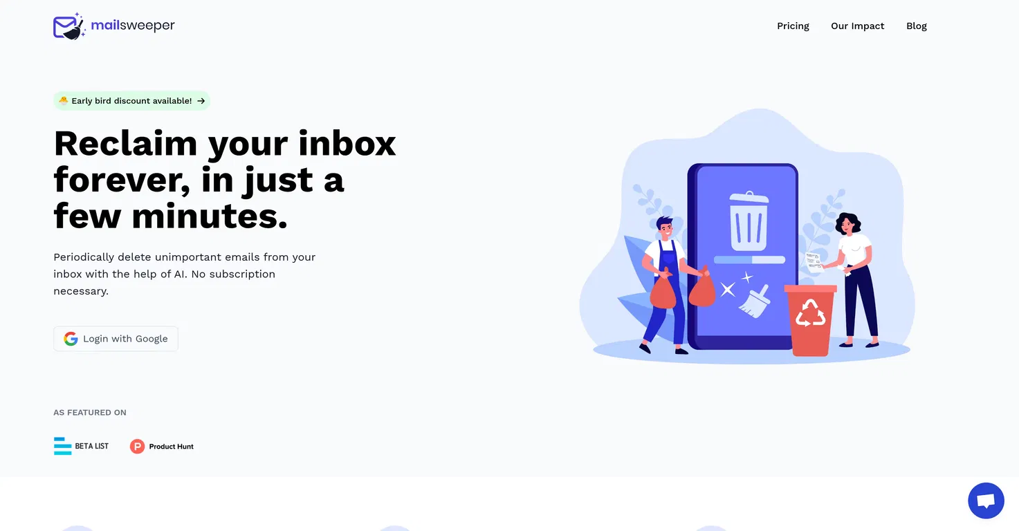 MailSweeper screenshot