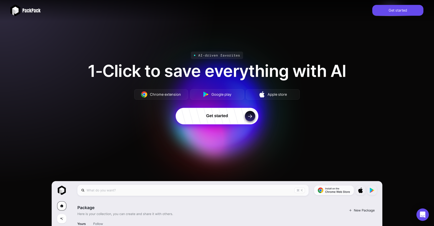 Packpack screenshot