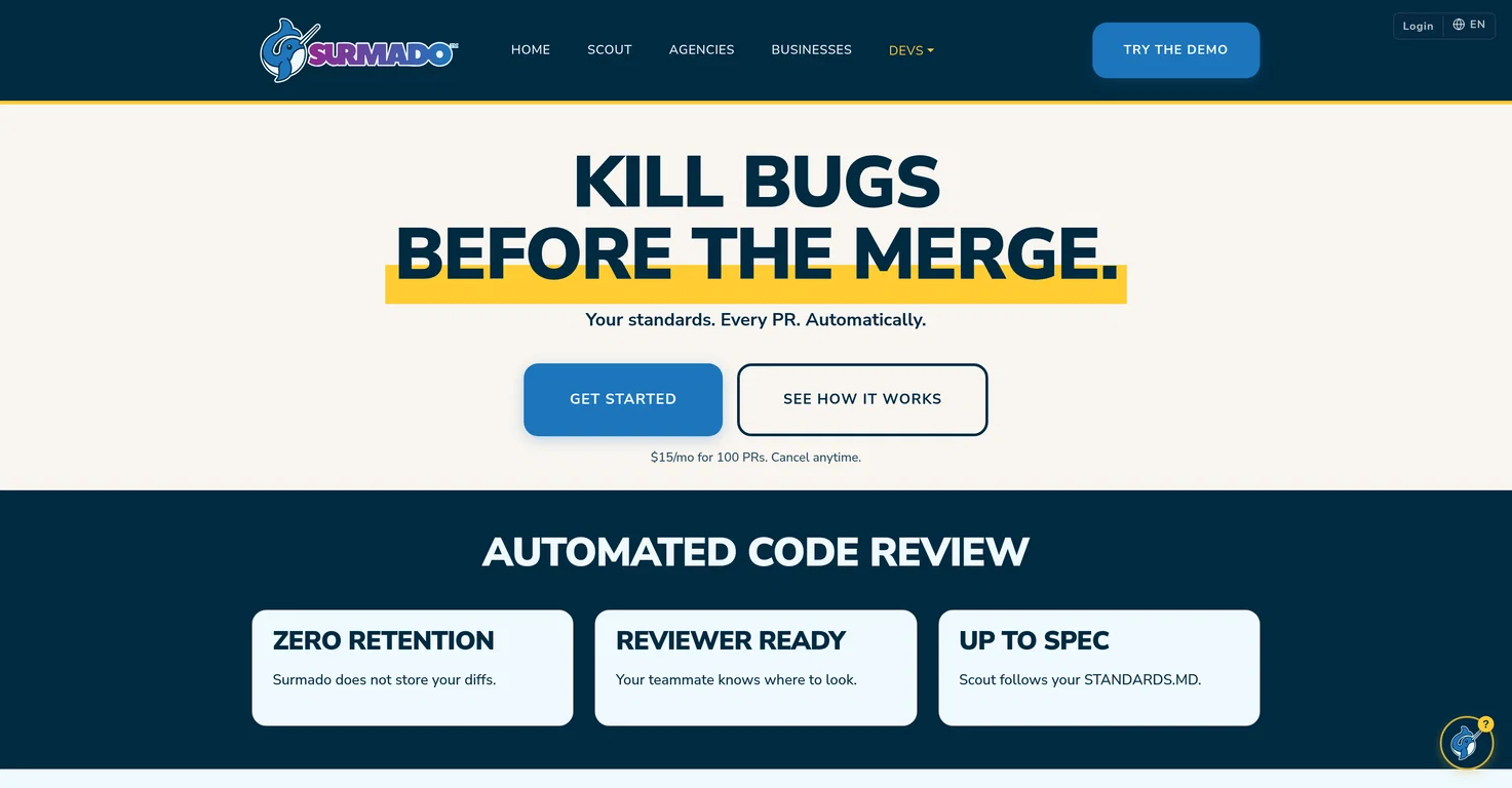 Surmado Code Review screenshot