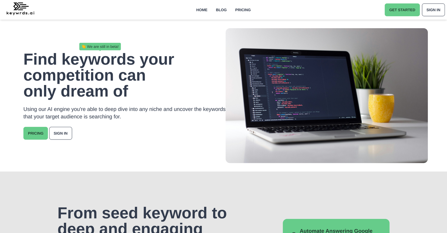 Keywrds screenshot