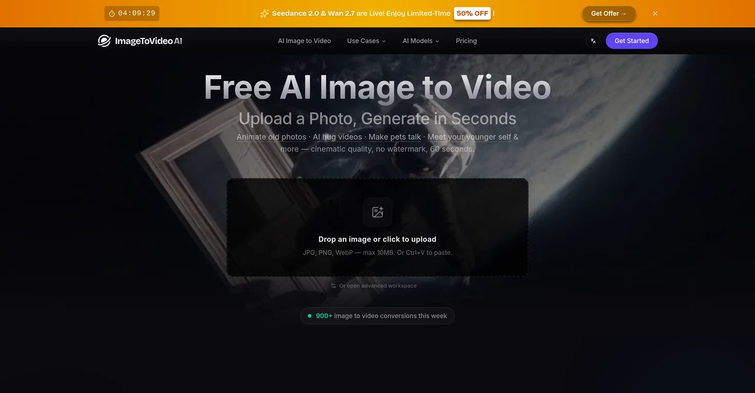 ImageToVideoAI.net screenshot
