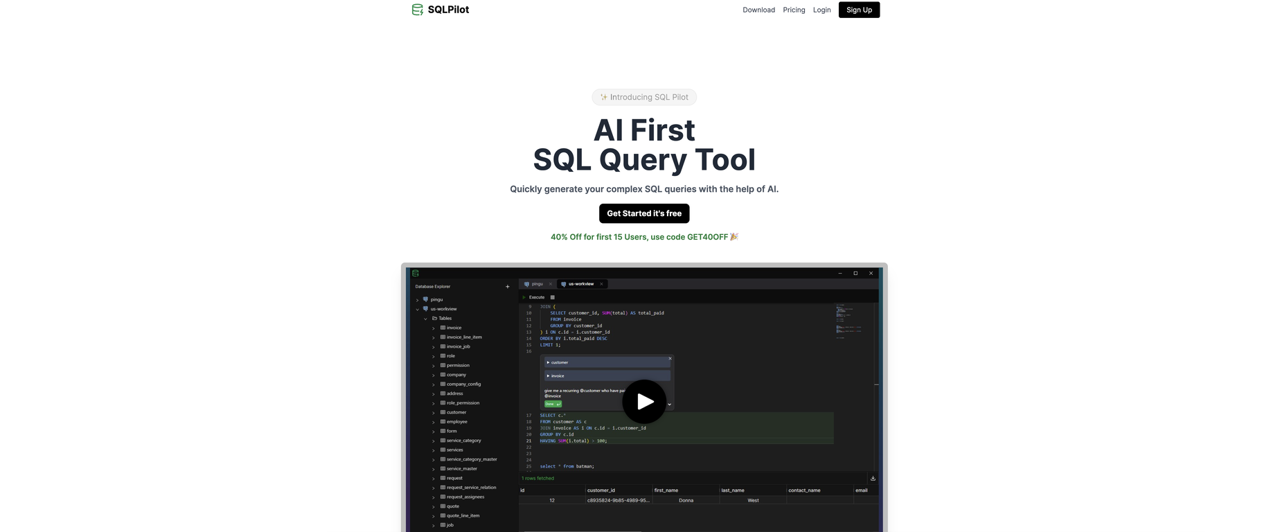 SQLPilot screenshot