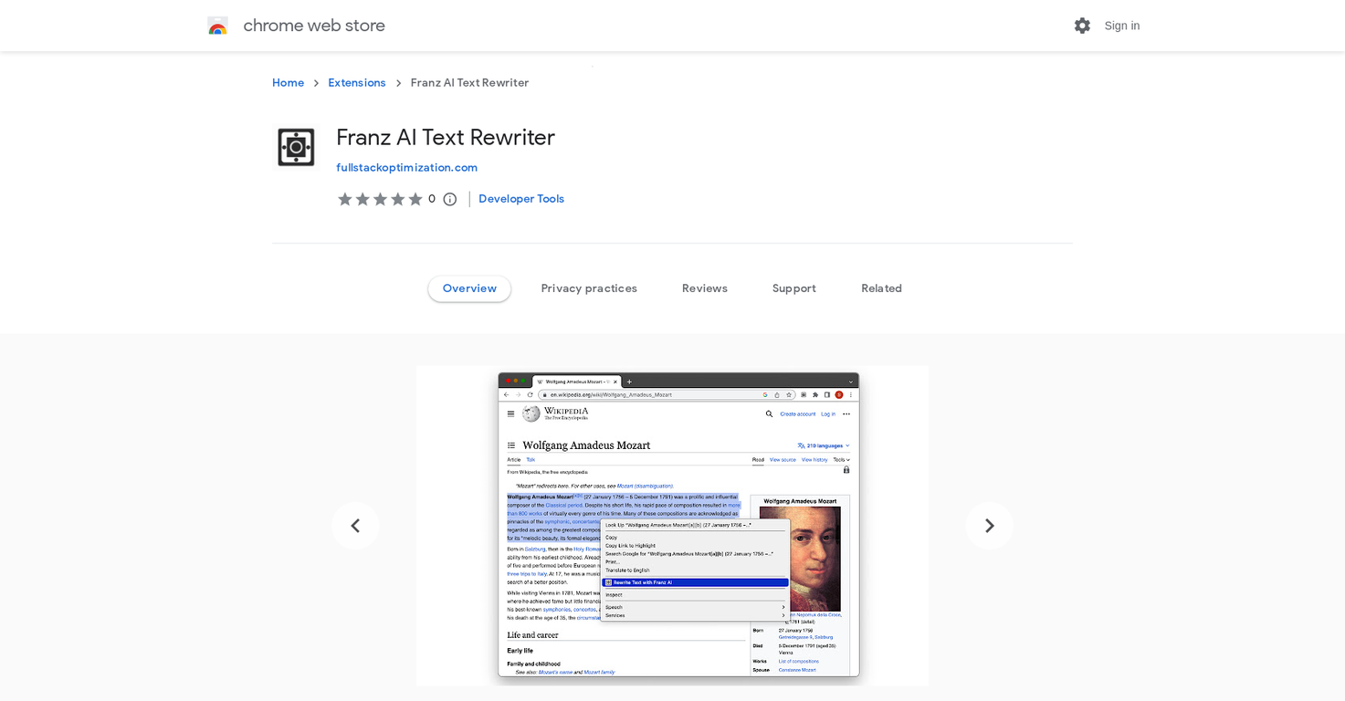 Franz AI screenshot