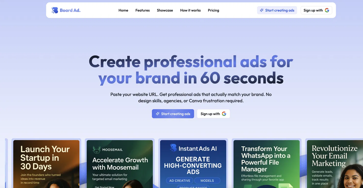 Board Ad screenshot