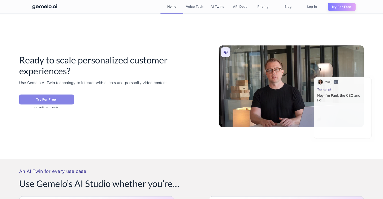 Gemelo AI screenshot