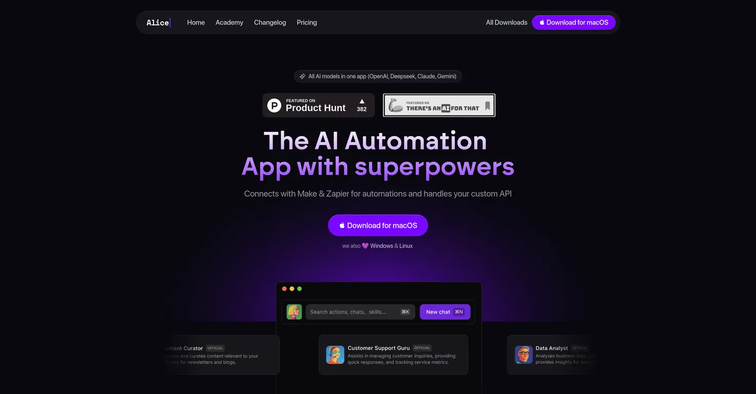 Alice - AI Automation App screenshot