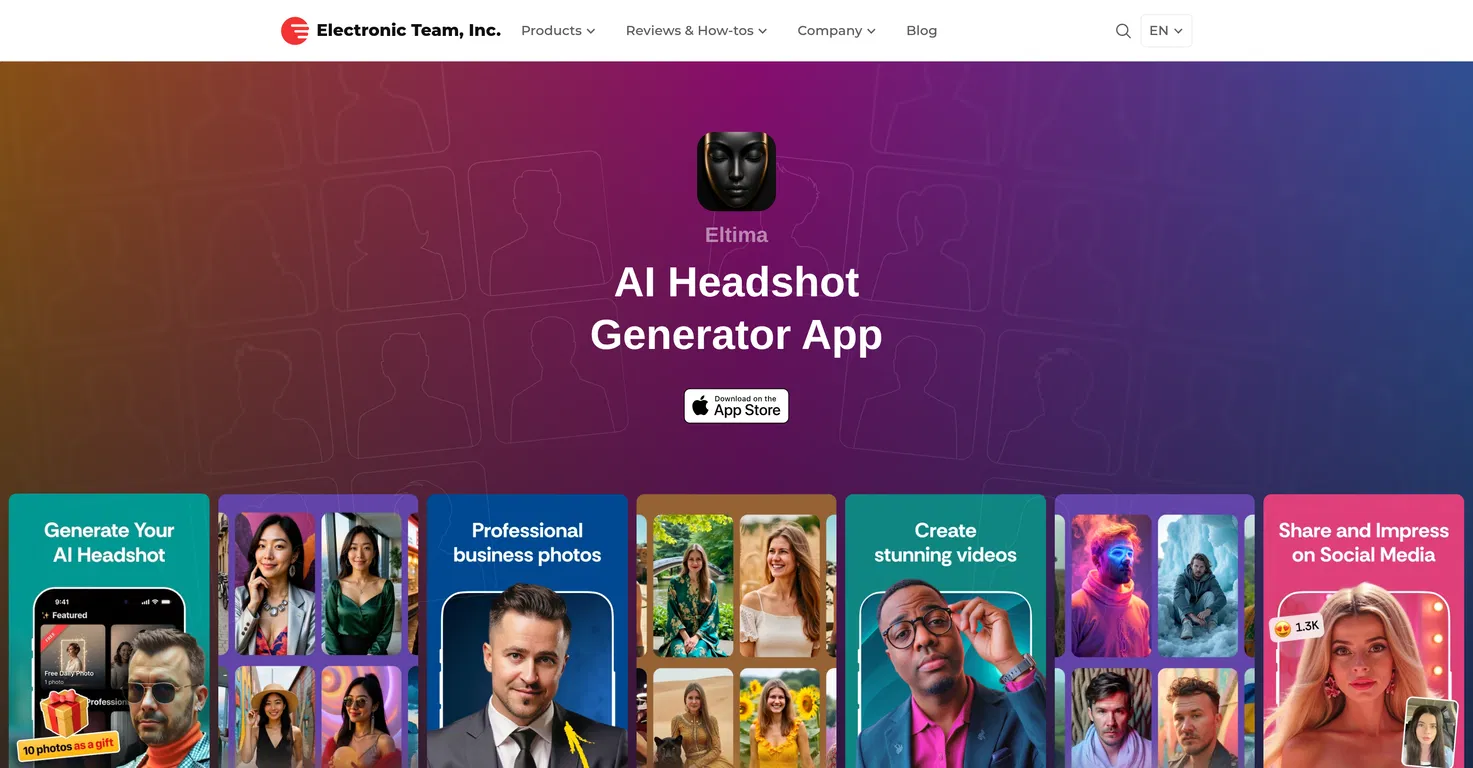Eltima AI Headshot Generator screenshot