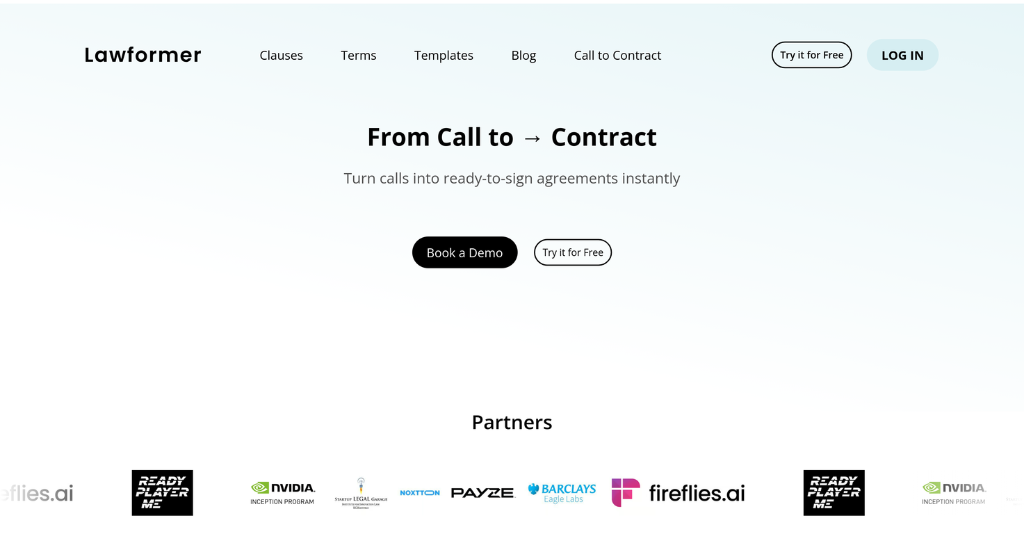 Lawformer screenshot