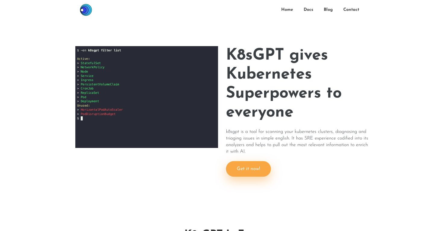 K8sGPT screenshot
