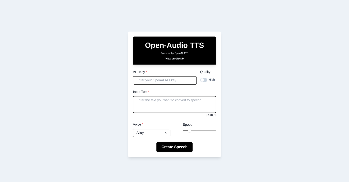 Open-Audio TTS screenshot