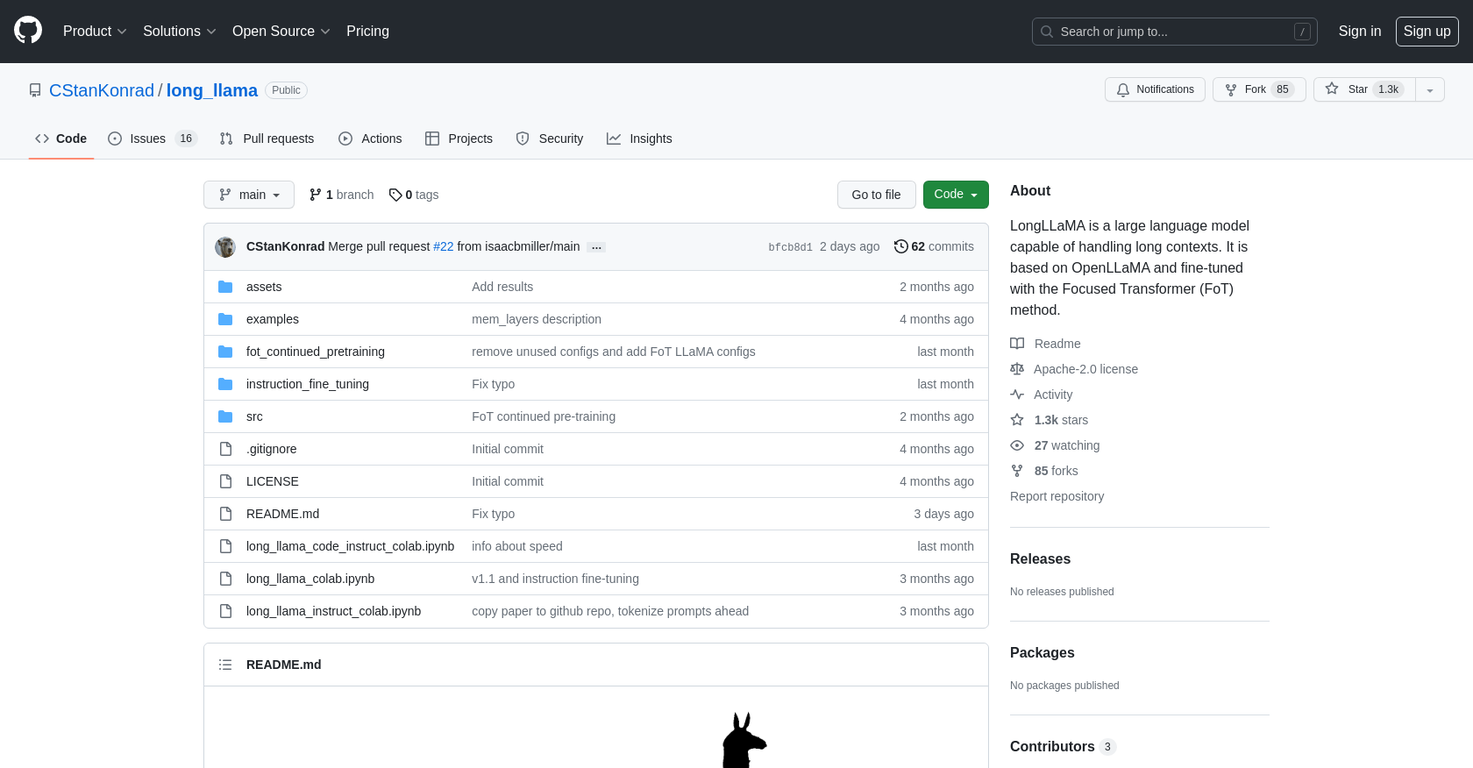 LongLLaMa screenshot