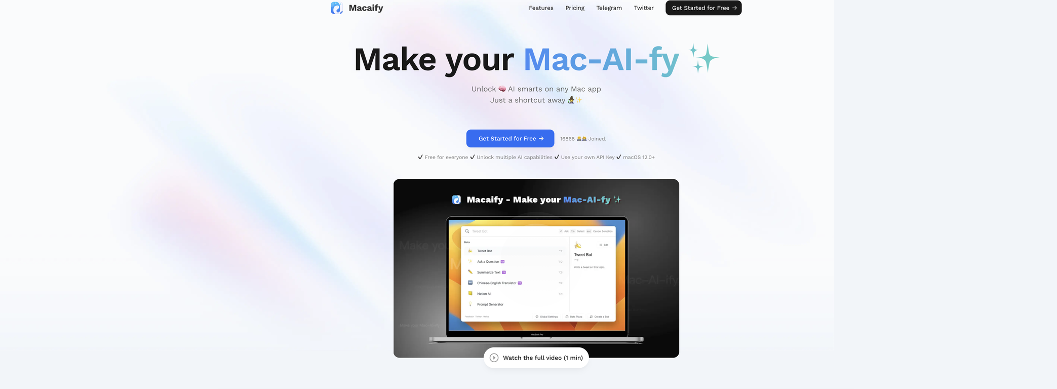 Macaify screenshot