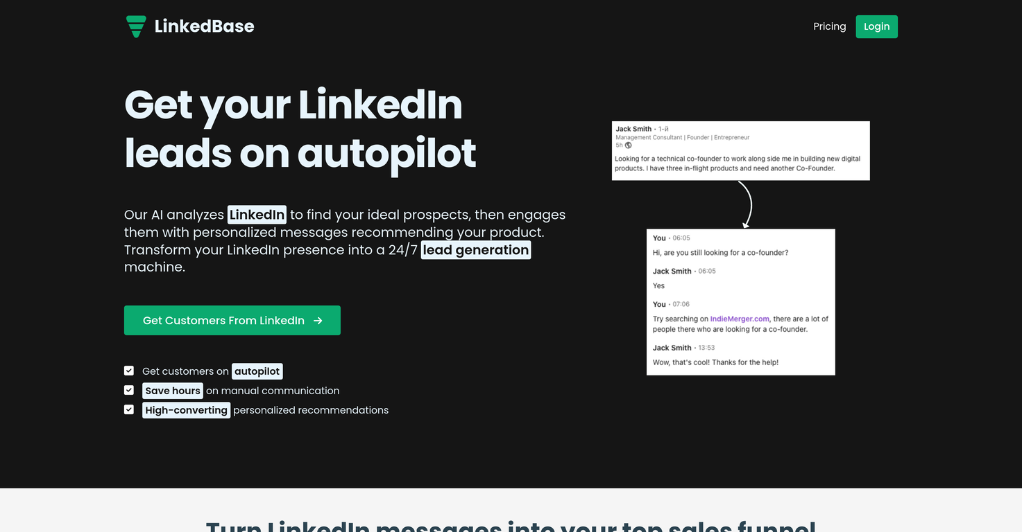 LinkedBase screenshot