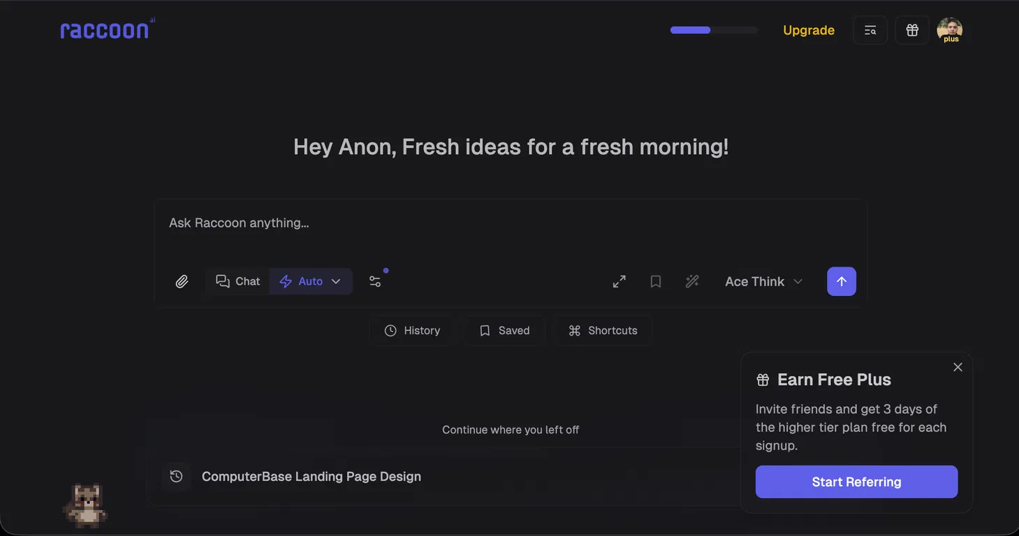 Raccoon AI screenshot
