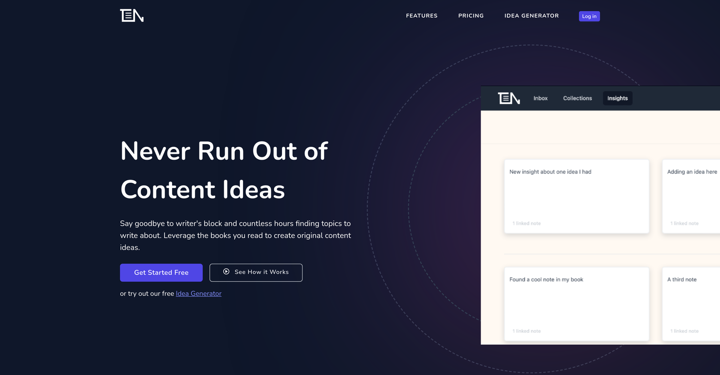 ThinkerNotes screenshot