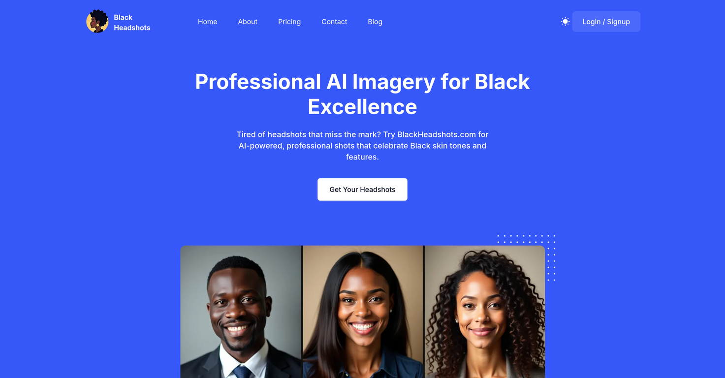 Black Headshots AI screenshot