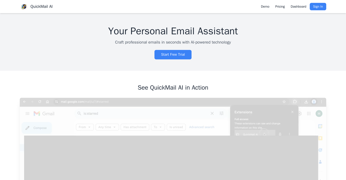 QuickMail AI screenshot