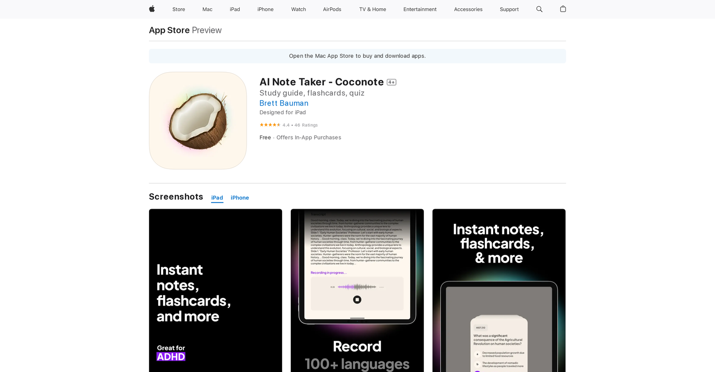 AI Note Taker - Coconote screenshot