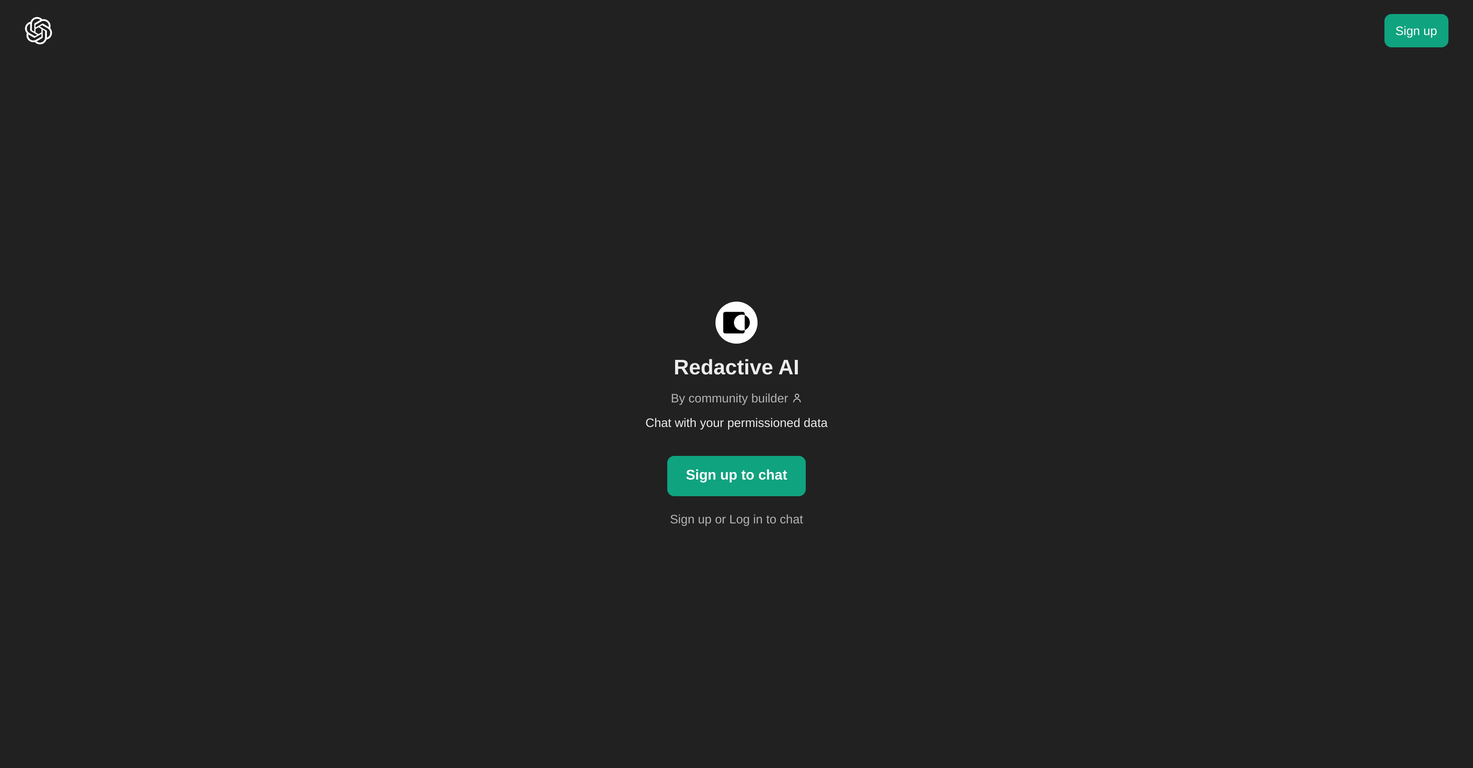 Redactive AI screenshot