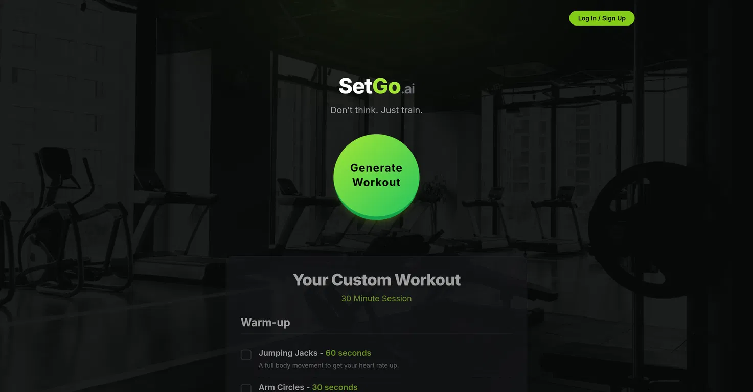 SetGo.ai screenshot