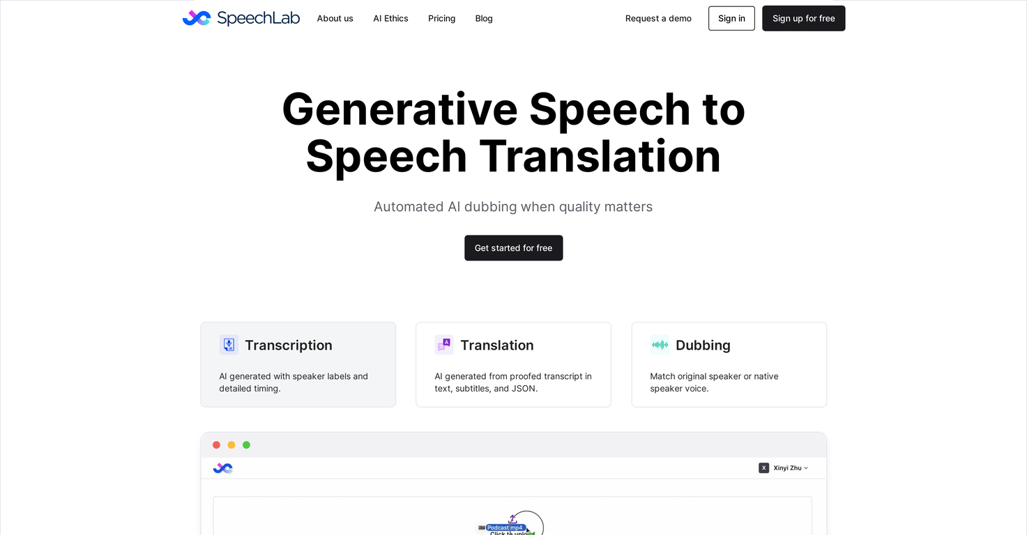 Speechlab screenshot