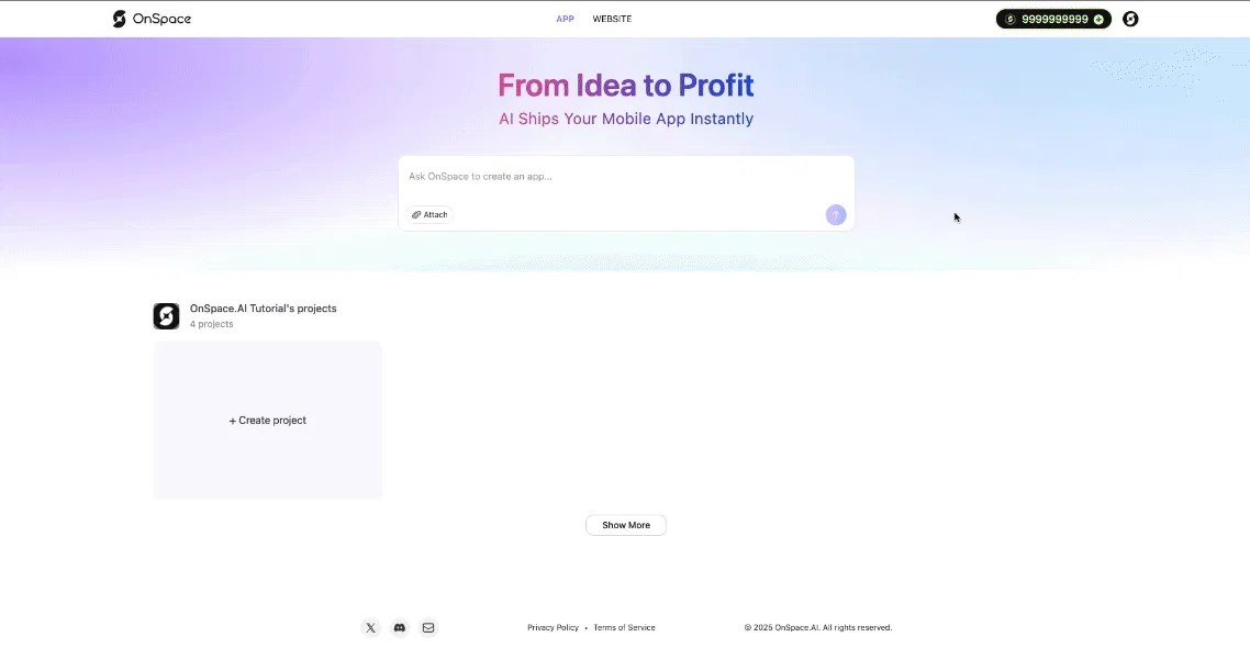 OnSpace.AI screenshot
