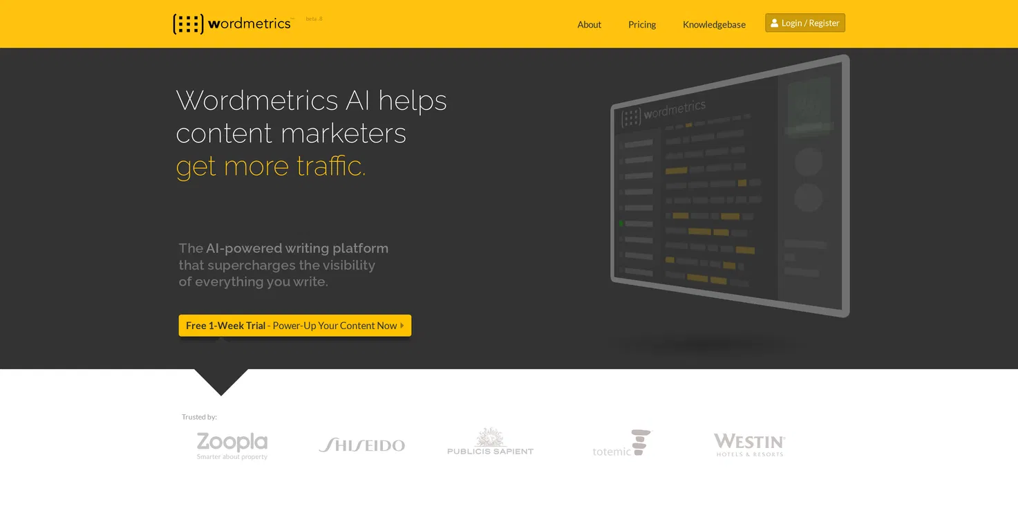 Wordmetrics screenshot