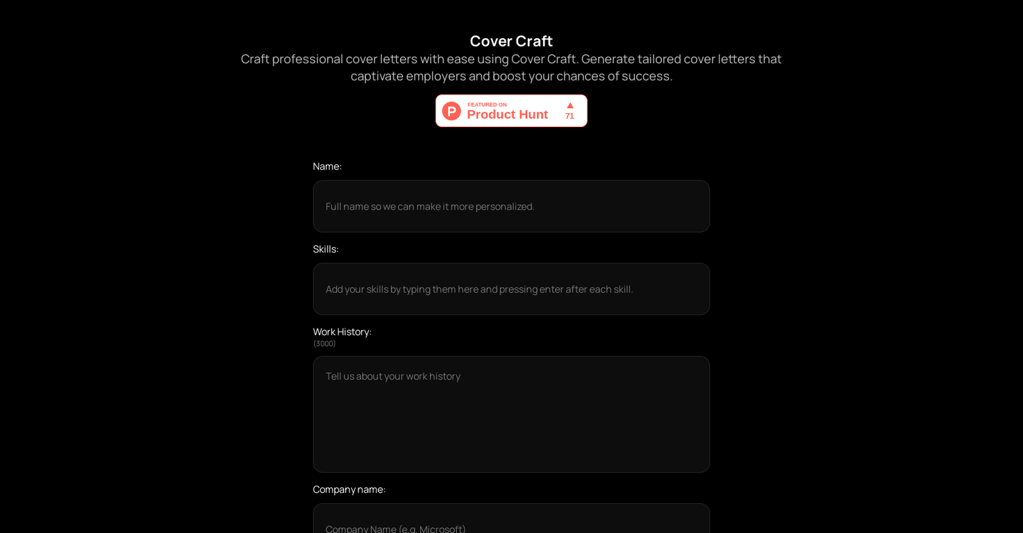 Cover craft screenshot