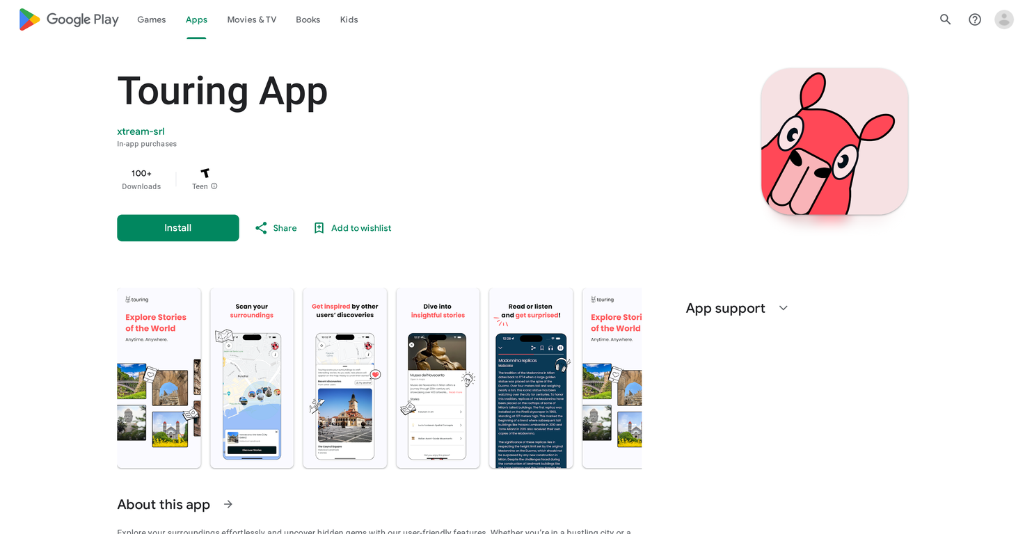 Touring App screenshot