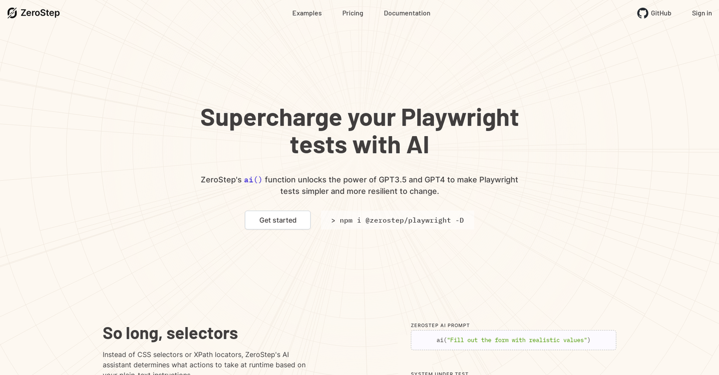 ZeroStep screenshot