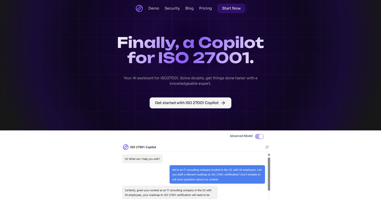 ISO 27001 Copilot screenshot