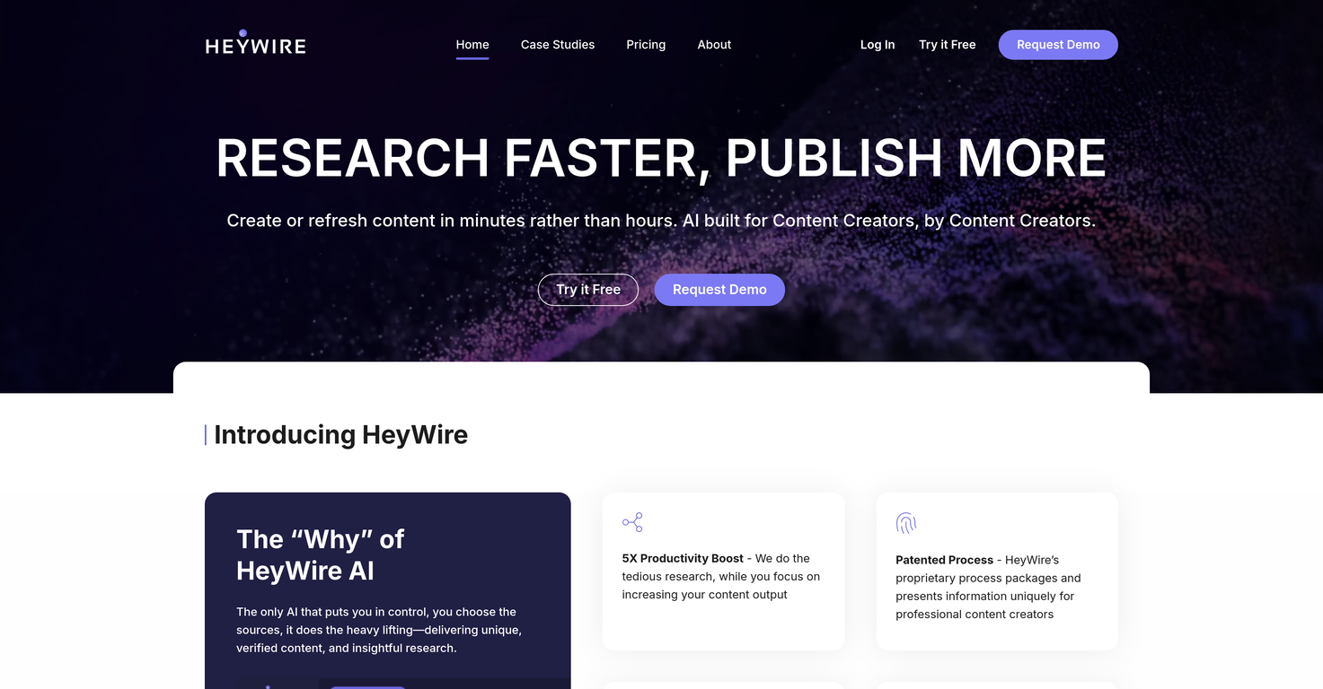 HeyWire AI screenshot