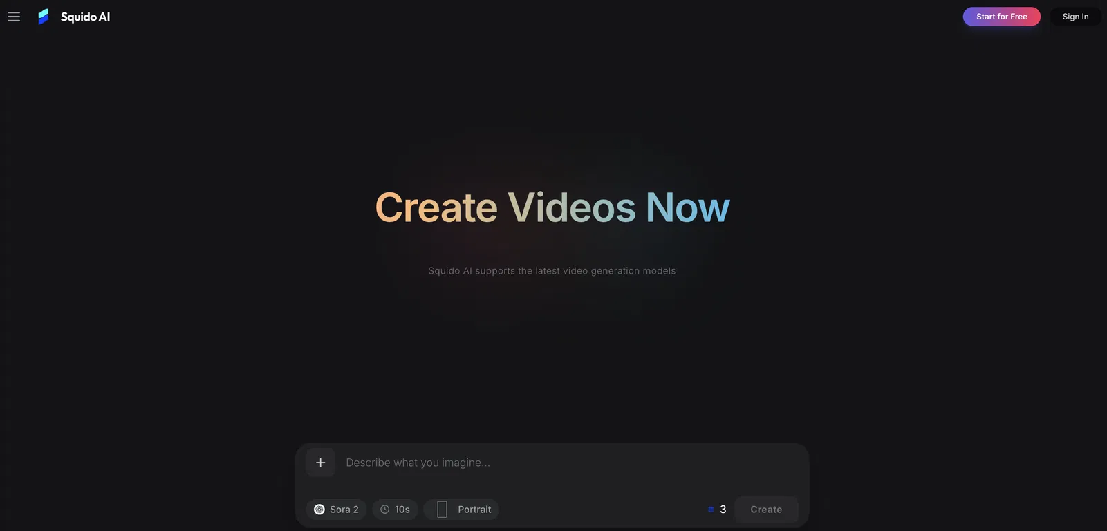 Squido AI - Video Generator screenshot