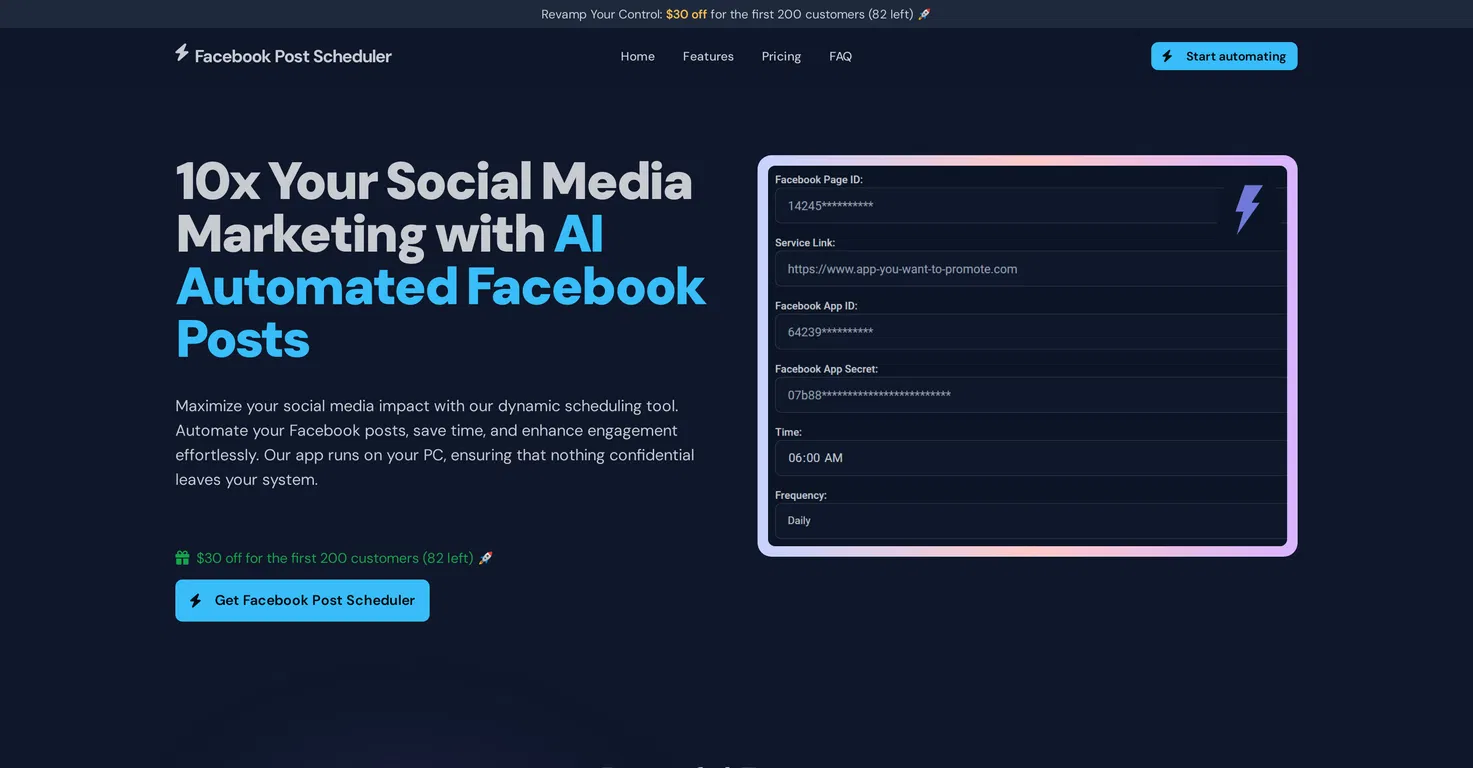 Facebook Post Scheduler screenshot